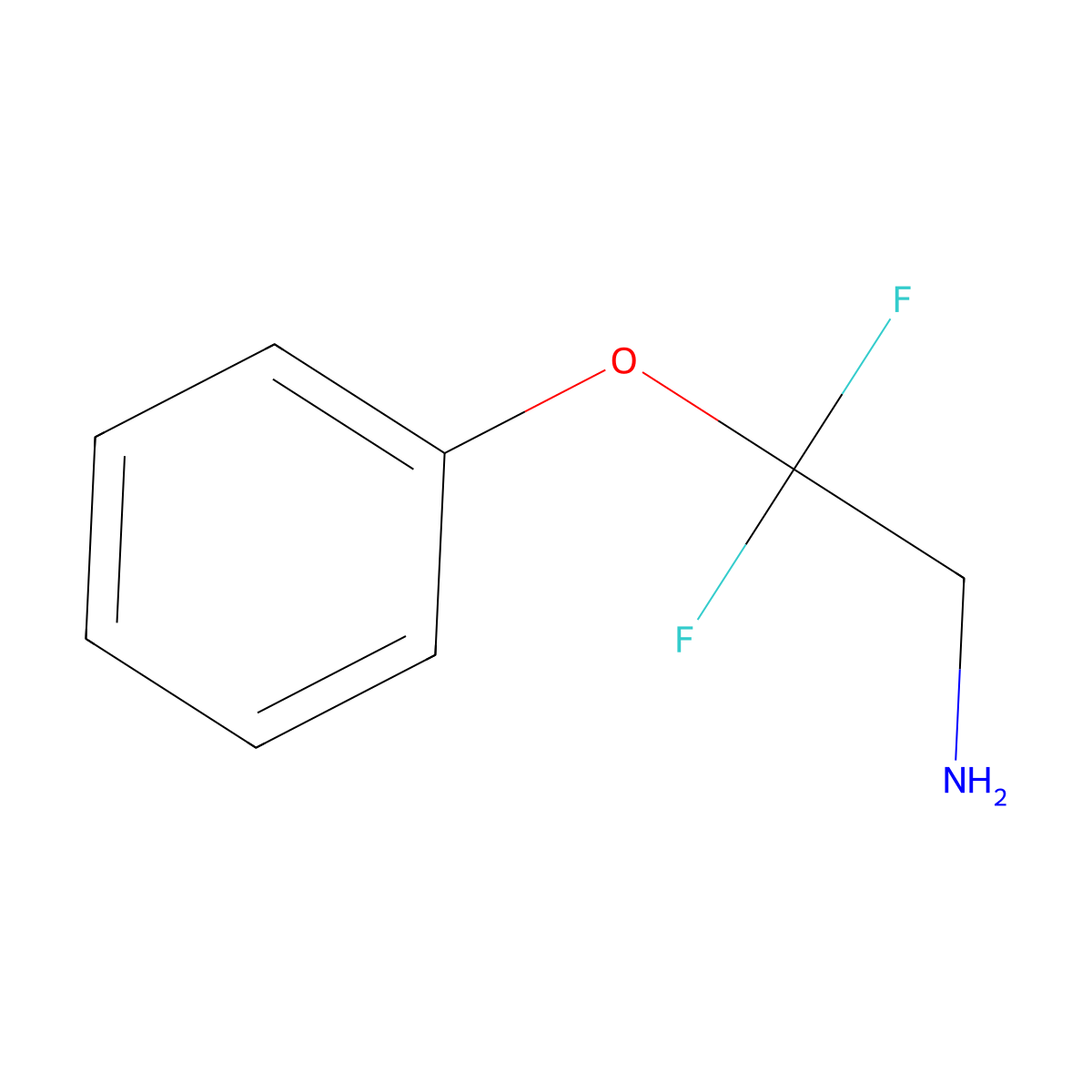2,2-Difluoro-2-phenoxyethan-1-amine molecular structure, CAS 1540536-85-3