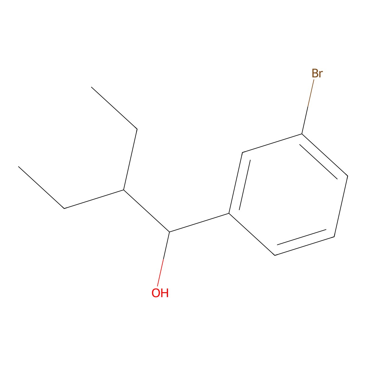 3-Bromo-alpha-(1-ethylpropyl)benZenemethanol molecular structure, CAS 1540543-97-2