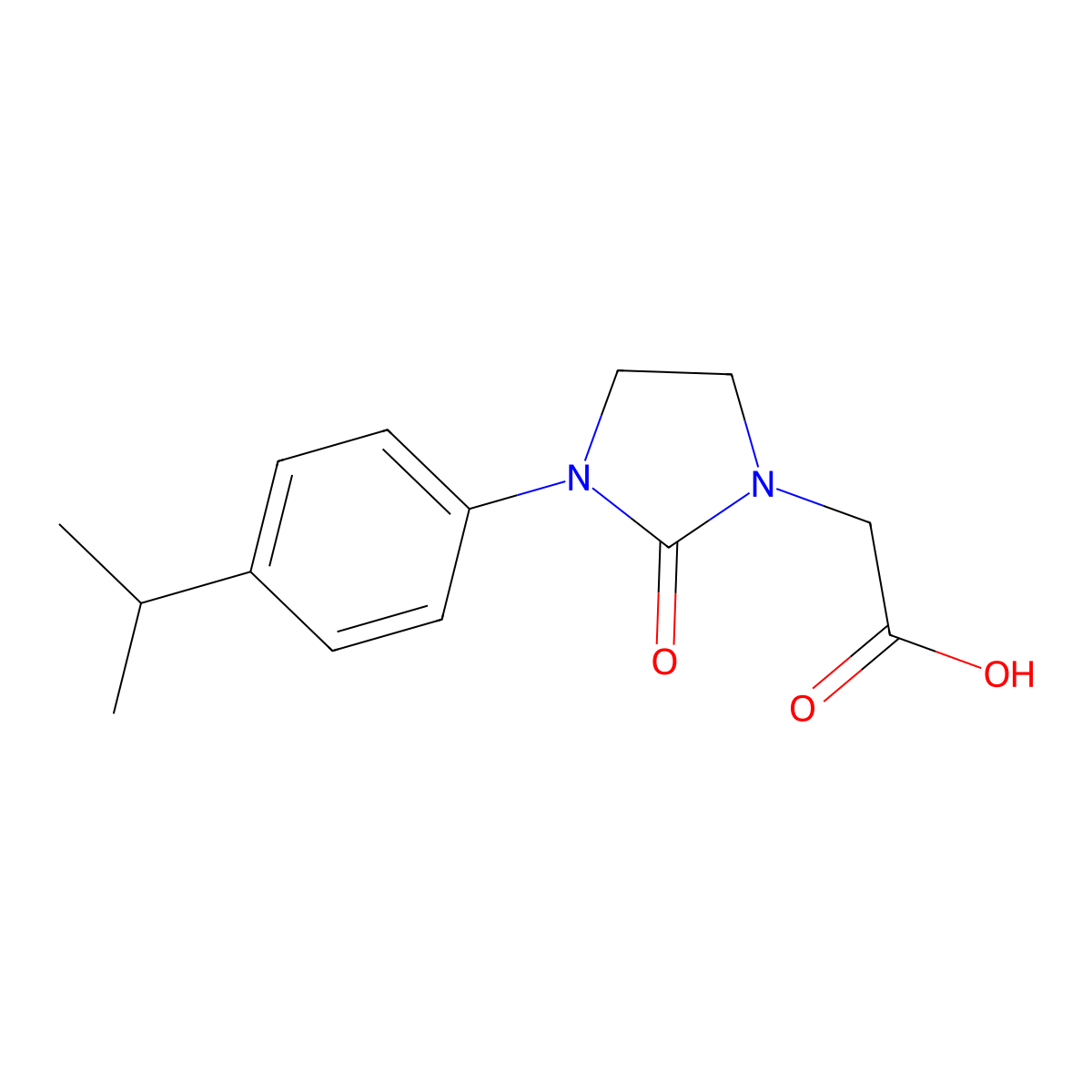 2-(3-(4-Isopropylphenyl)-2-oxoimidazolidin-1-yl)acetic acid molecular structure, CAS 1540544-31-7