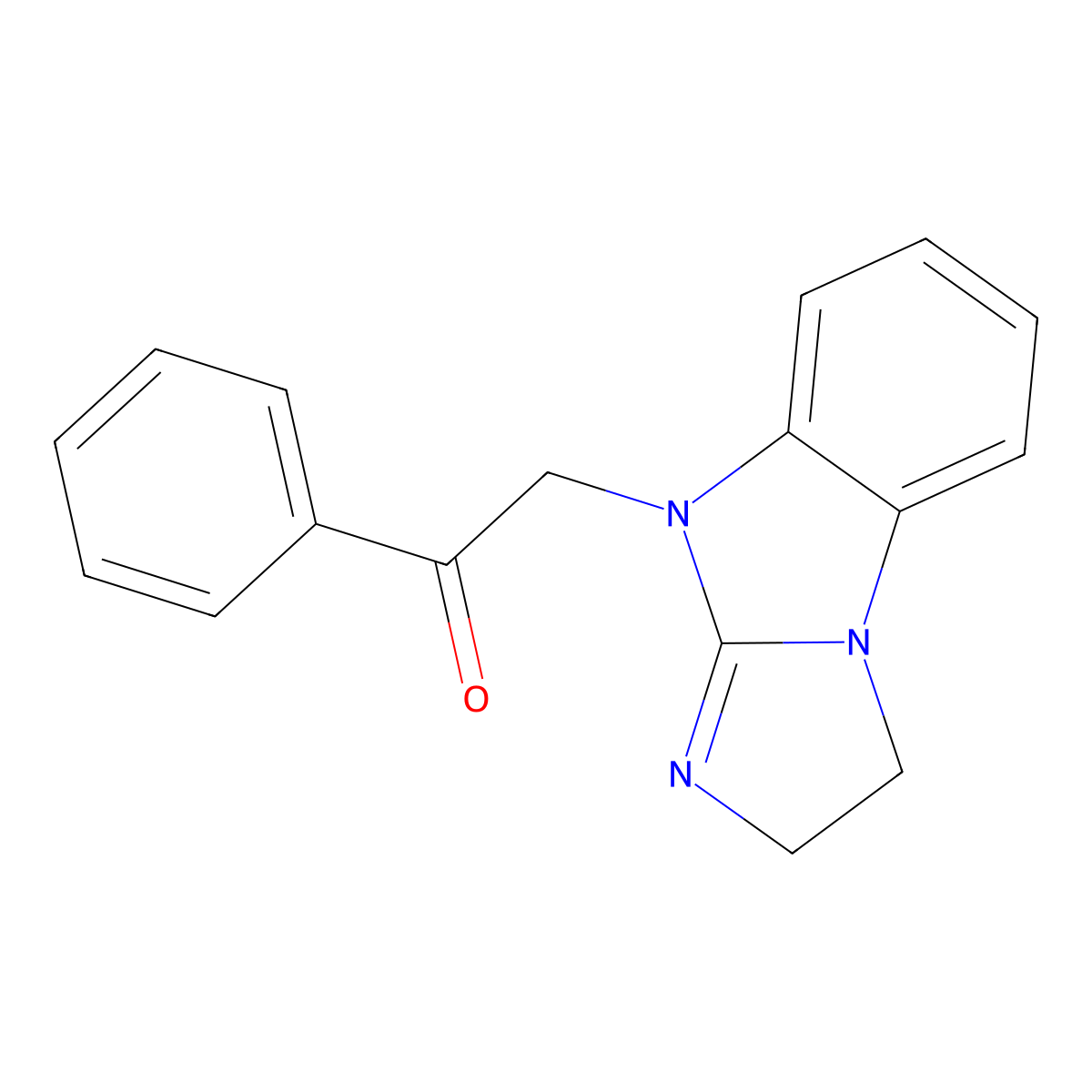 9-Phenacyl-2,3-dihydroimidazo[1,2-a]benzimidazole molecular structure, CAS 154055-06-8