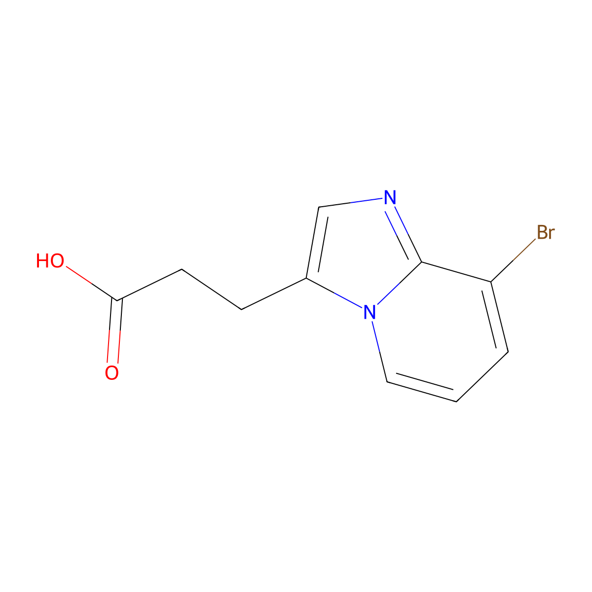 3-{8-Bromoimidazo[1,2-a]pyridin-3-yl}propanoic acid molecular structure, CAS 1540563-95-8