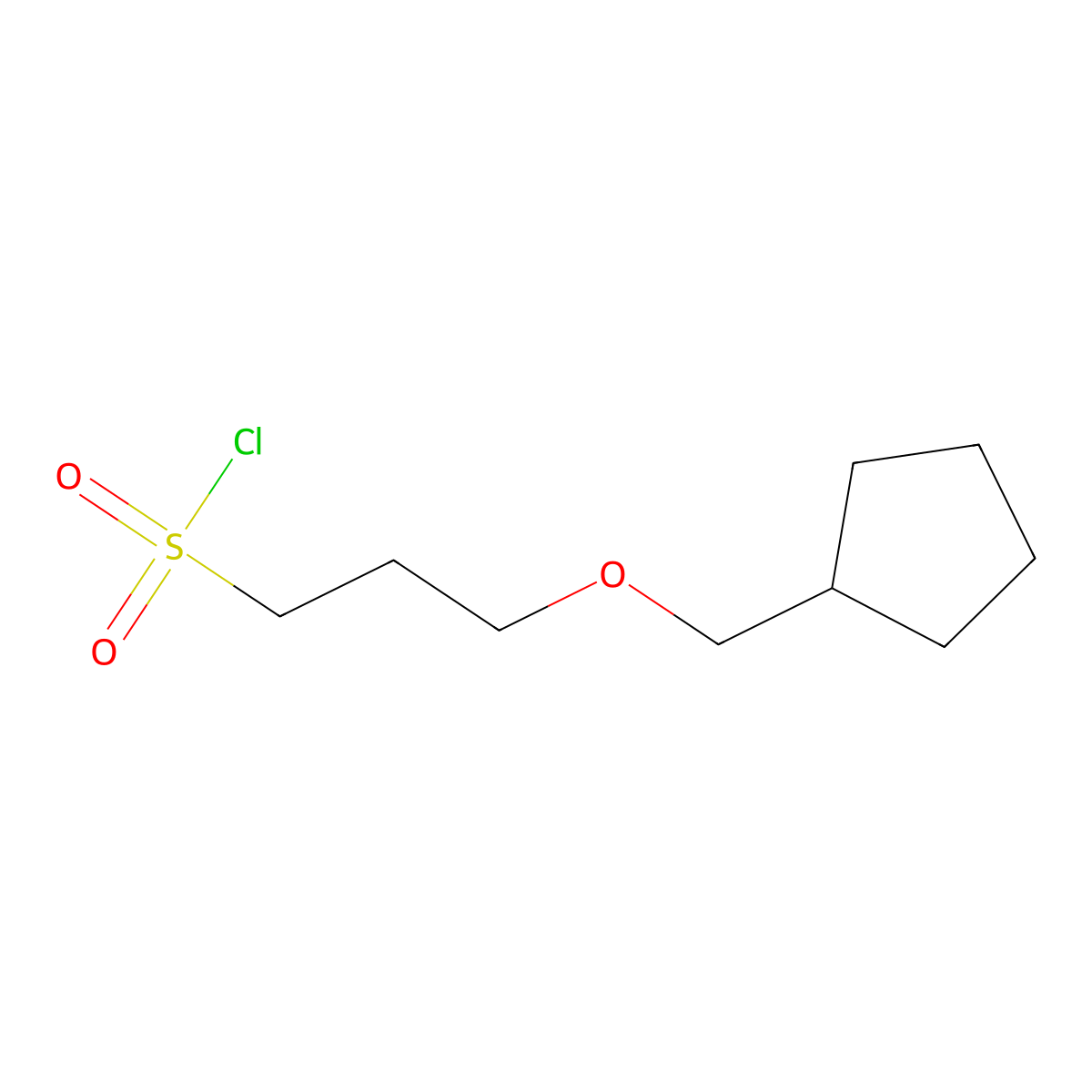 3-(Cyclopentylmethoxy)propane-1-sulfonyl chloride molecular structure, CAS 1540577-38-5