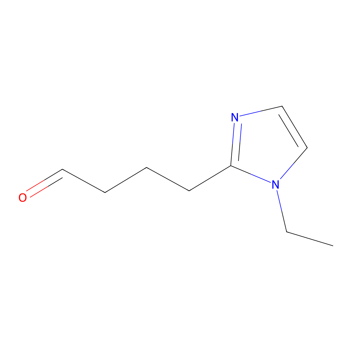 4-(1-Ethyl-1h-imidazol-2-yl)butanal molecular structure, CAS 1540588-59-7