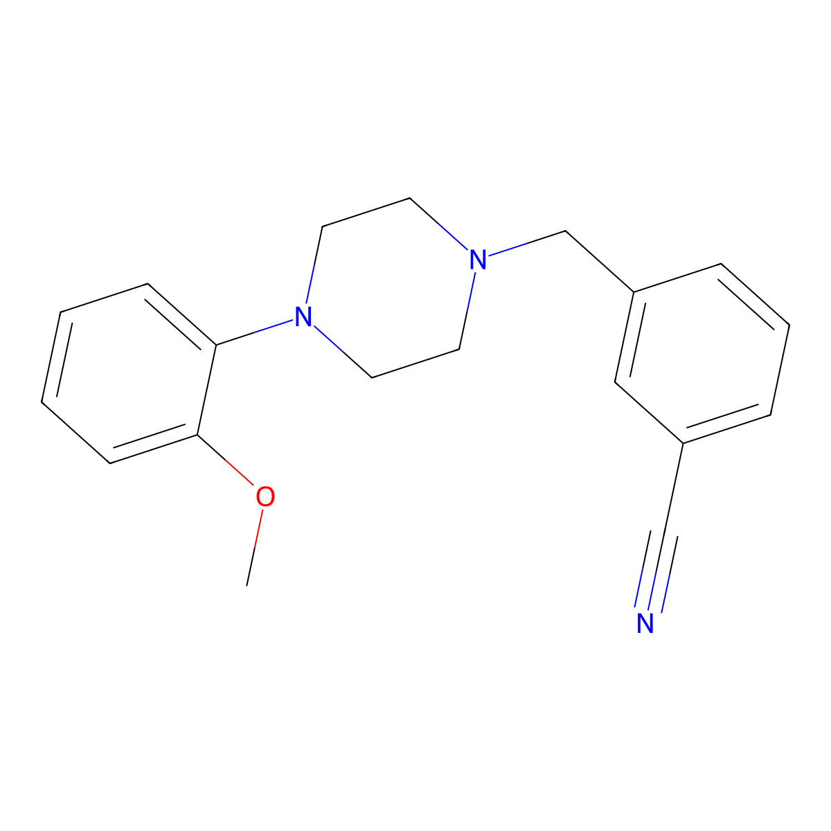 3-{[4-(2-Methoxyphenyl)piperazin-1-YL]methyl}benzonitrile molecular structure, CAS 154060-79-4
