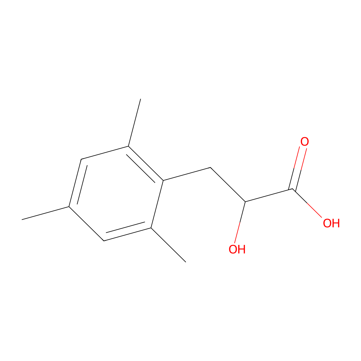2-Hydroxy-3-mesitylpropanoic acid molecular structure, CAS 1540603-07-3