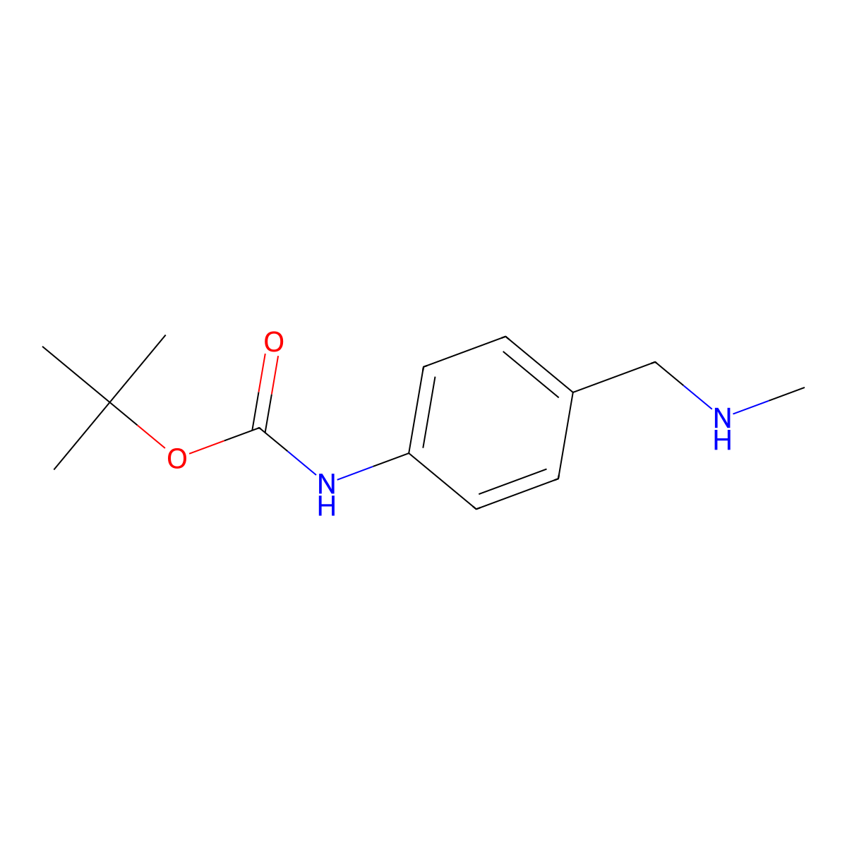 tert-butyl N-[4-(methylaminomethyl)phenyl]carbamate molecular structure, CAS 1540611-46-8