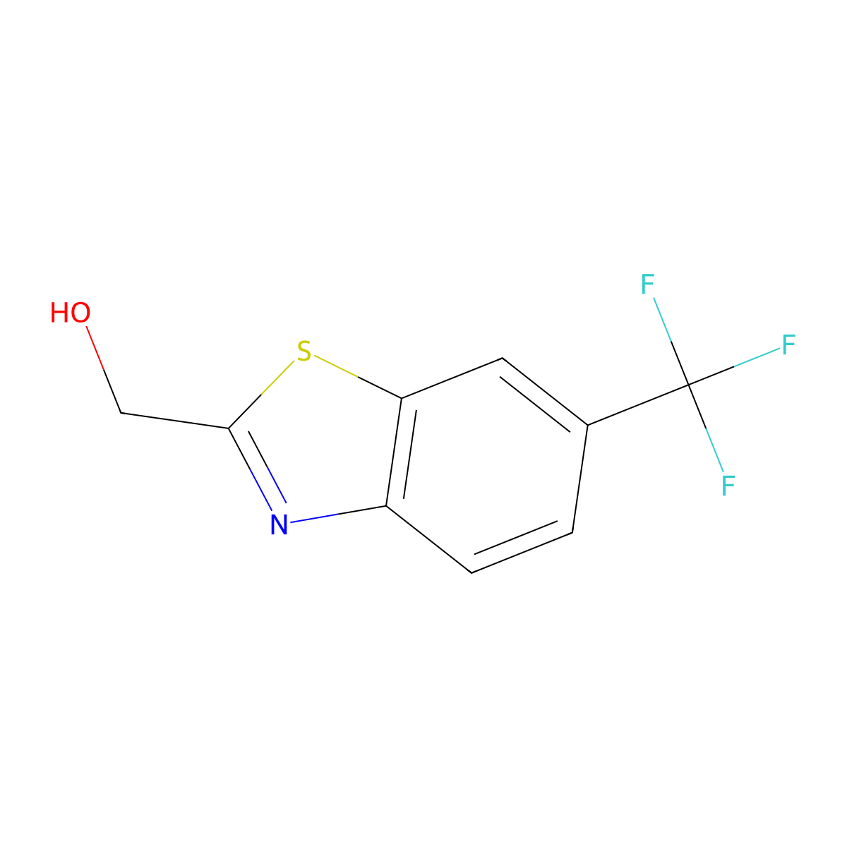 (6-(Trifluoromethyl)-1,3-benzothiazol-2-yl)methanol molecular structure, CAS 1540617-68-2