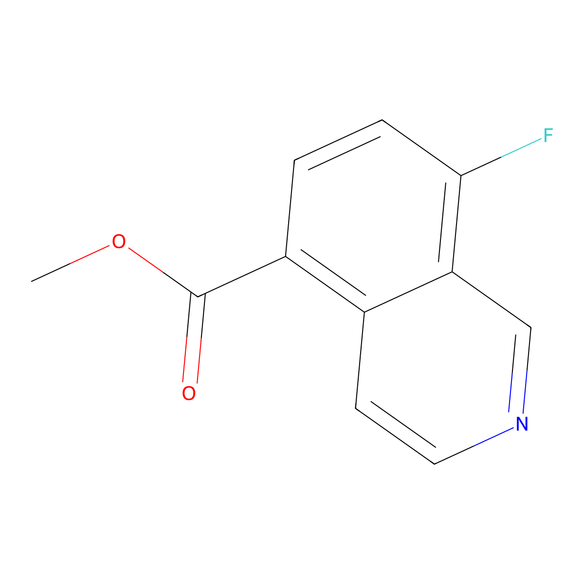 Methyl 8-fluoroisoquinoline-5-carboxylate molecular structure, CAS 1540628-23-6