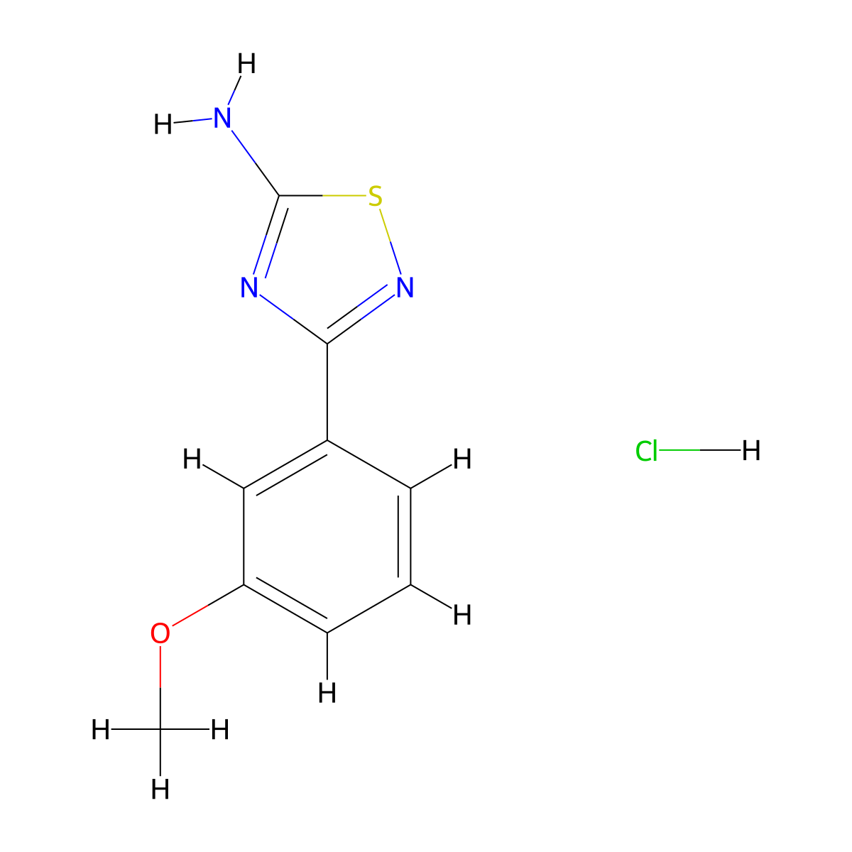3-(3-Methoxyphenyl)-1,2,4-thiadiazol-5-amine hydrochloride molecular structure, CAS 1540631-72-8