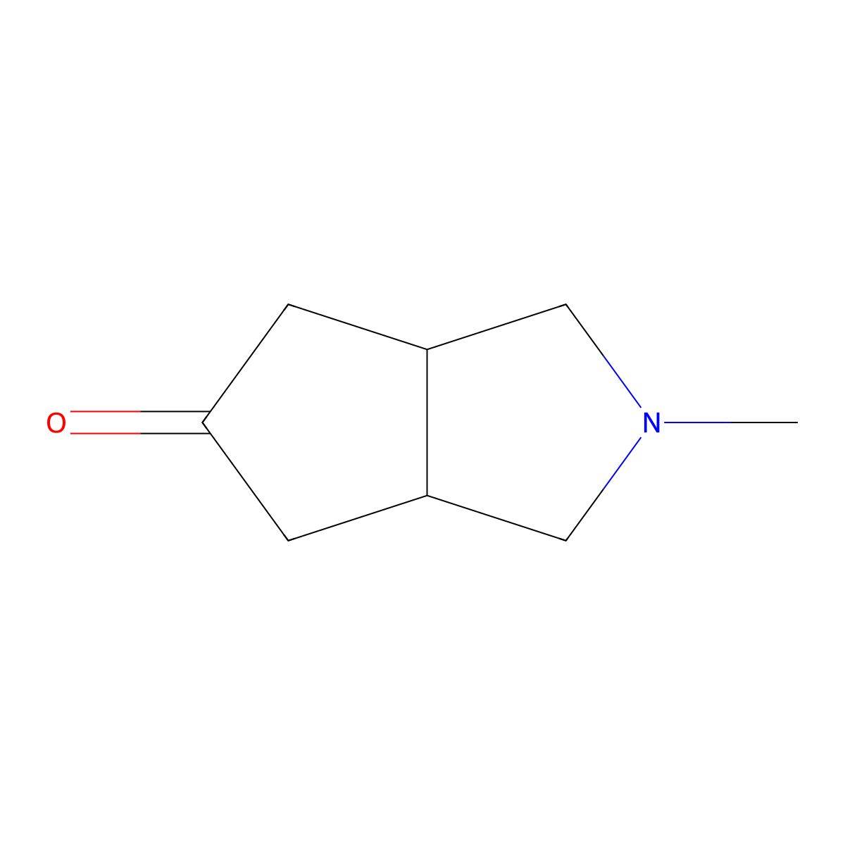 2-Methyl-octahydrocyclopenta[c]pyrrol-5-one molecular structure, CAS 1540635-33-3