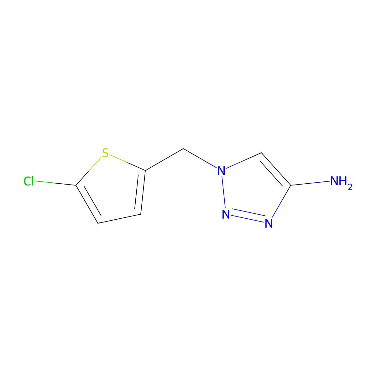 1-[(5-Chlorothiophen-2-yl)methyl]-1H-1,2,3-triazol-4-amine molecular structure, CAS 1540649-22-6