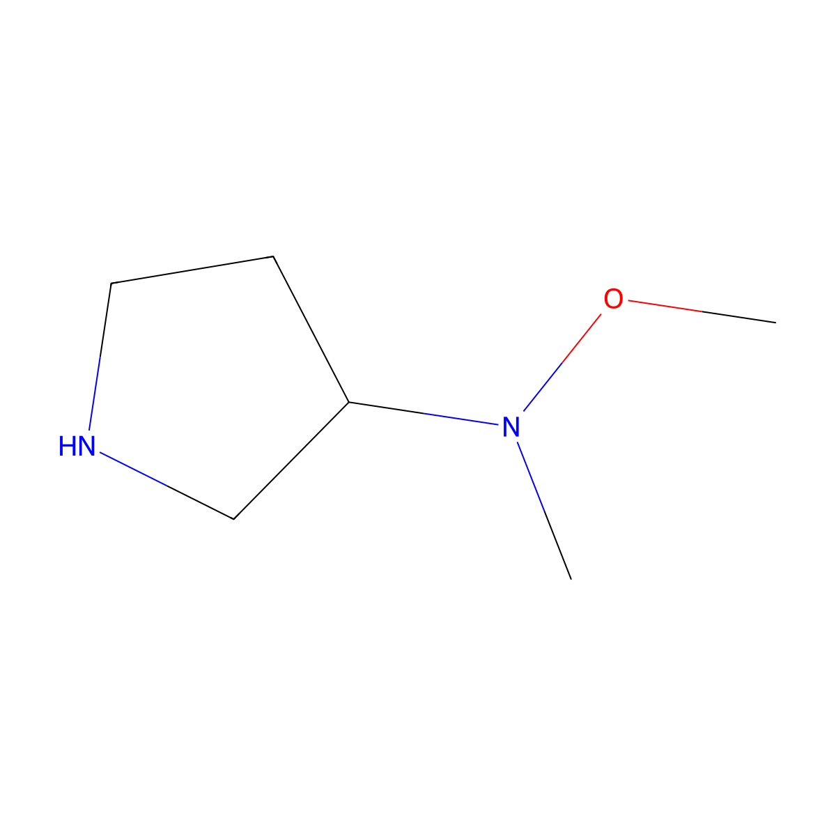 N-Methoxy-N-methylpyrrolidin-3-amine molecular structure, CAS 1540651-24-8