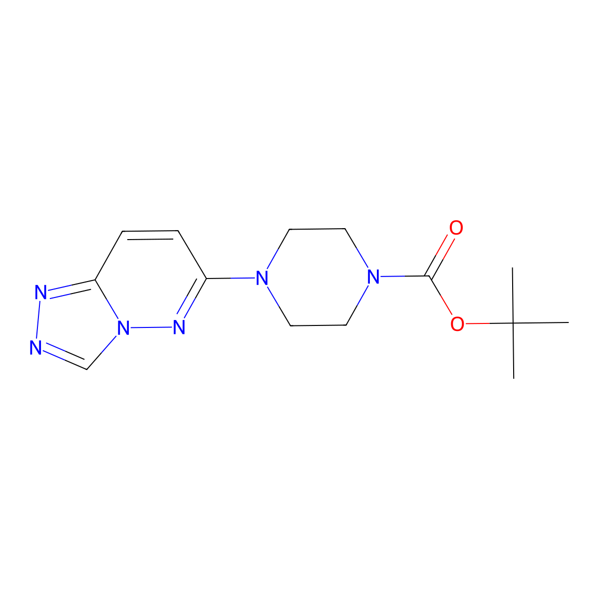 Tert-butyl 4-{[1,2,4]triazolo[4,3-b]pyridazin-6-yl}piperazine-1-carboxylate molecular structure, CAS 1540671-06-4
