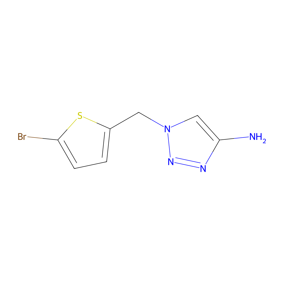 1-[(5-Bromothiophen-2-yl)methyl]-1H-1,2,3-triazol-4-amine molecular structure, CAS 1540683-01-9