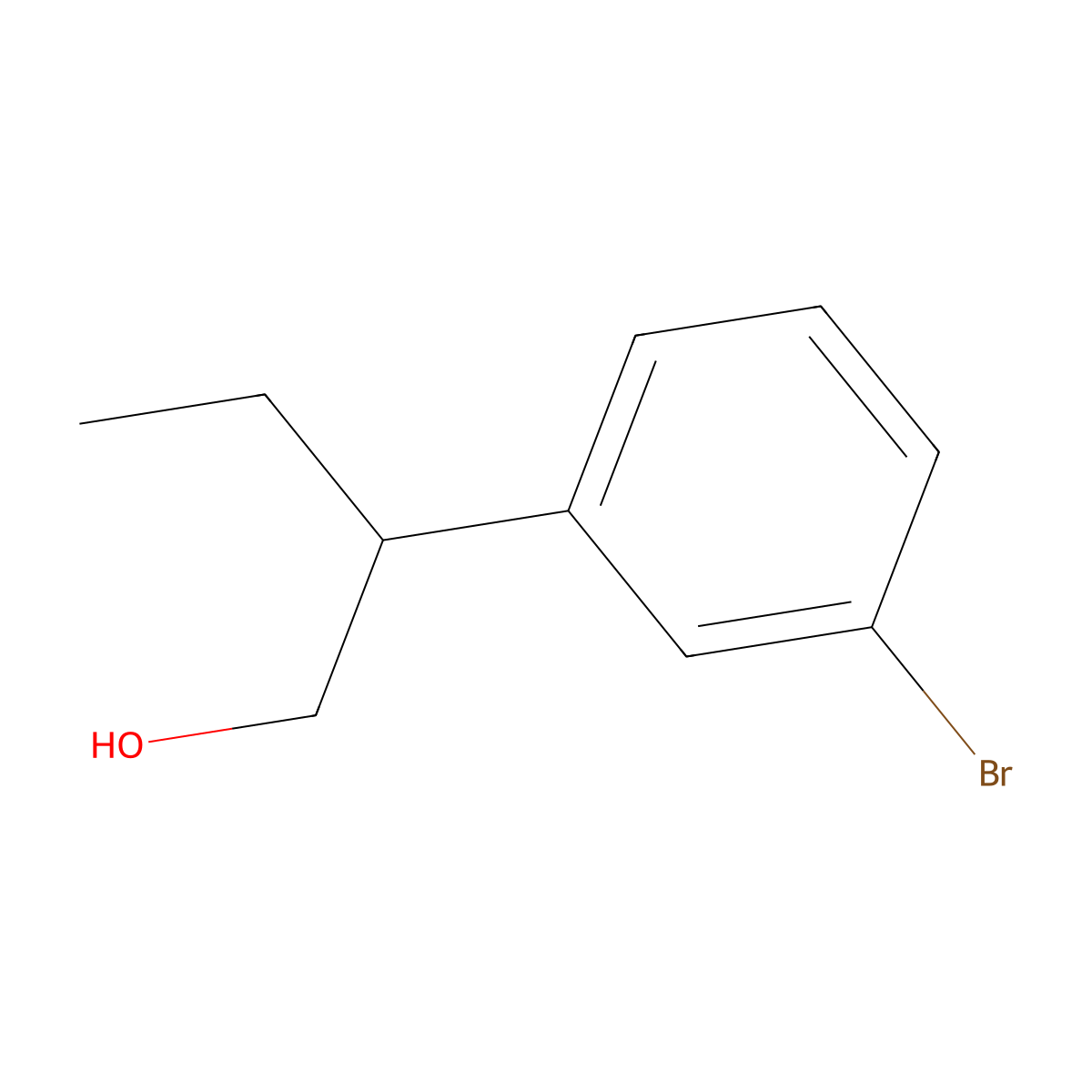 2-(3-Bromophenyl)butan-1-ol molecular structure, CAS 1540691-79-9