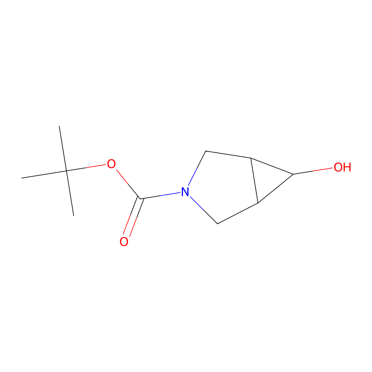 tert-Butyl 6-hydroxy-3-azabicyclo[3.1.0]hexane-3-carboxylate molecular structure, CAS 1540700-97-7