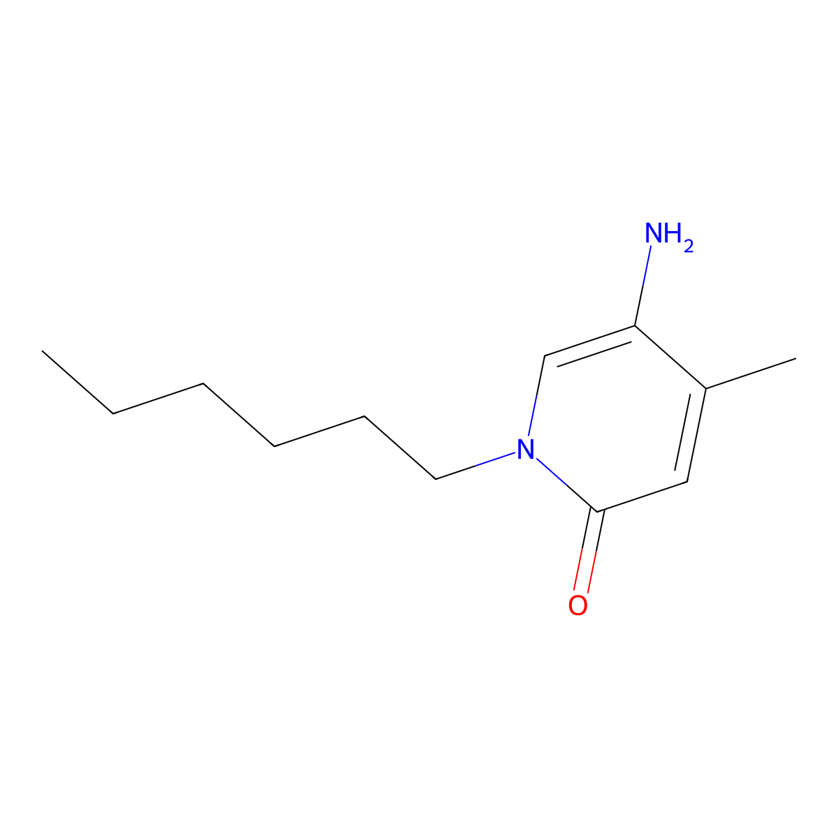 5-Amino-1-hexyl-4-methylpyridin-2(1h)-one molecular structure, CAS 1540709-55-4