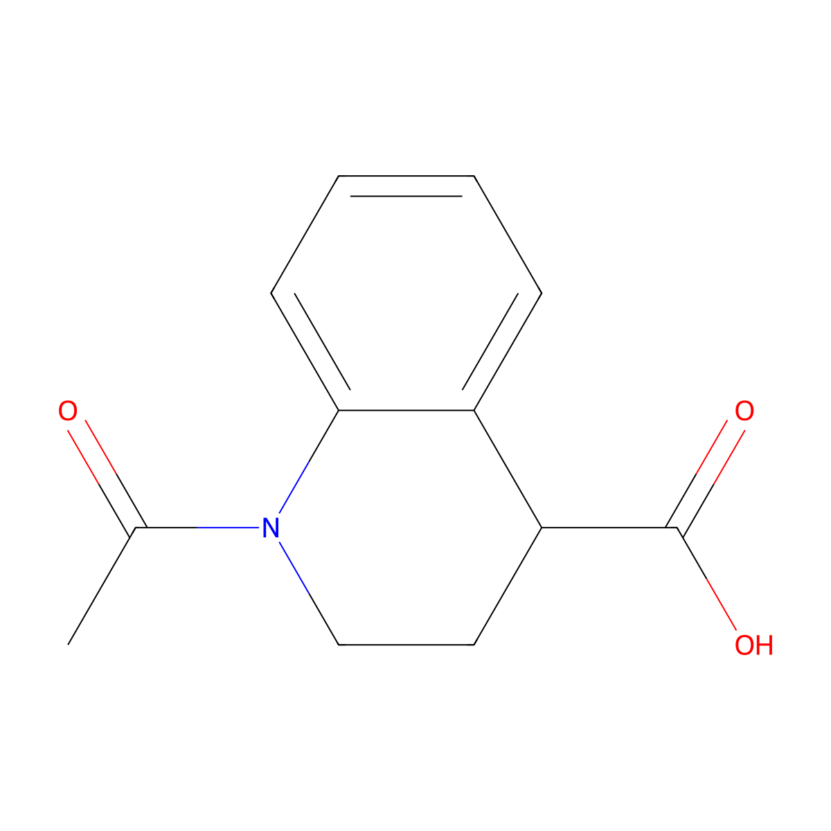 1-Acetyl-1,2,3,4-tetrahydroquinoline-4-carboxylic acid molecular structure, CAS 1540714-71-3