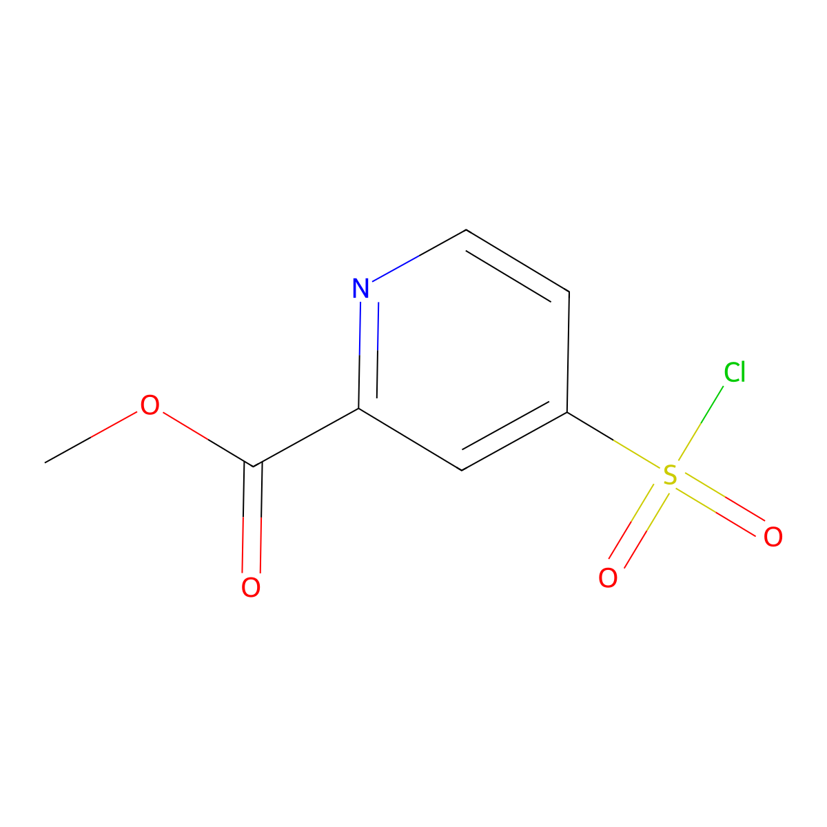 Methyl 4-(chlorosulfonyl)pyridine-2-carboxylate molecular structure, CAS 1540724-10-4