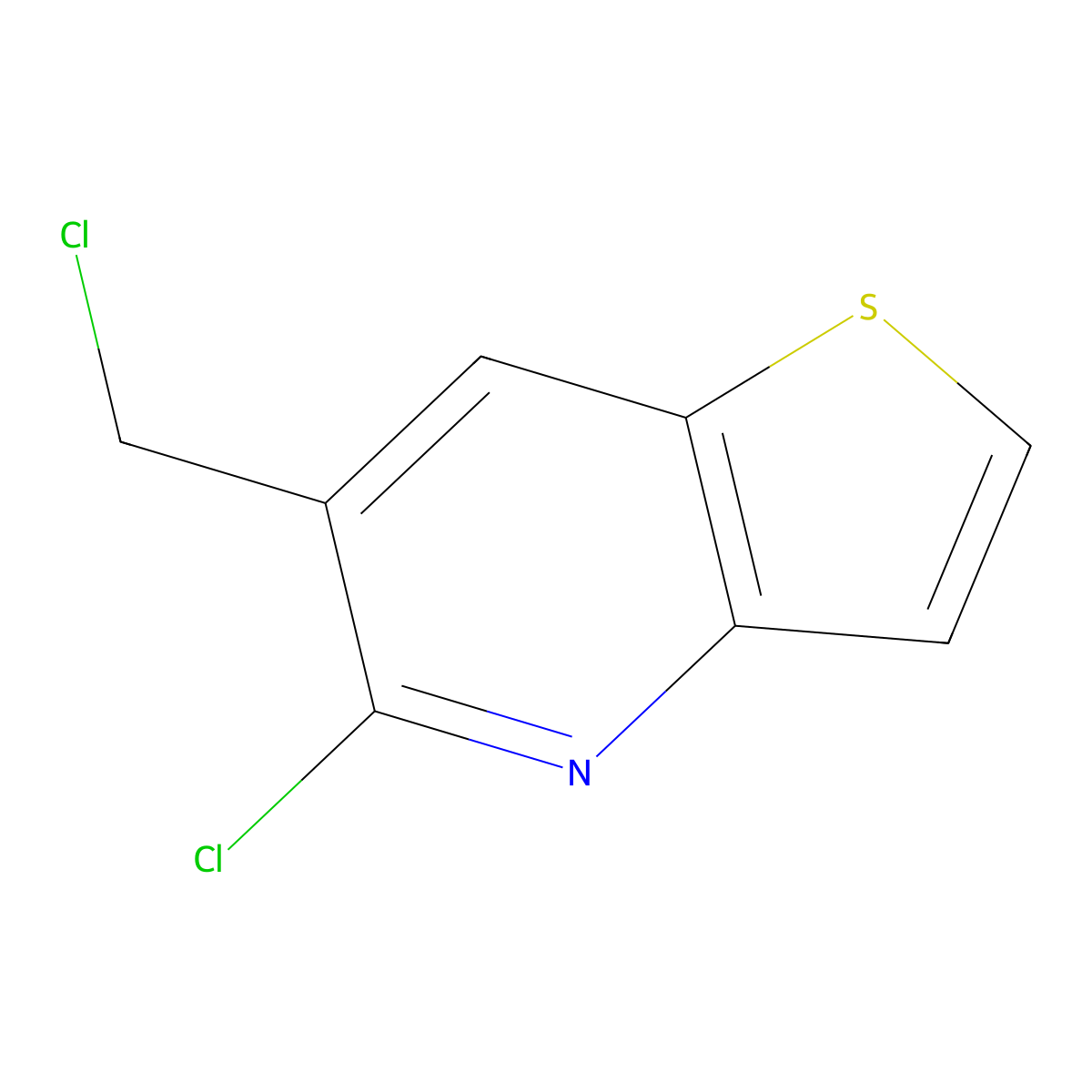 5-Chloro-6-(chloromethyl)thieno[3,2-b]pyridine molecular structure, CAS 1540734-78-8