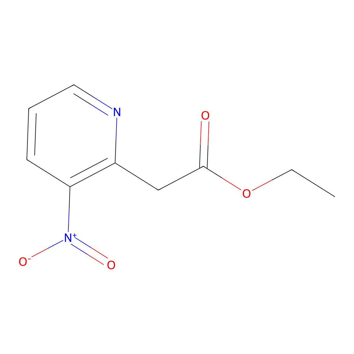 Ethyl 2-(3-nitropyridin-2-yl)acetate molecular structure, CAS 154078-83-8