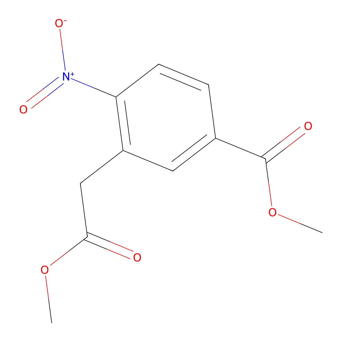 5-(Methoxycarbonyl)-2-nitrophenylacetic acid methyl ester molecular structure, CAS 154078-86-1