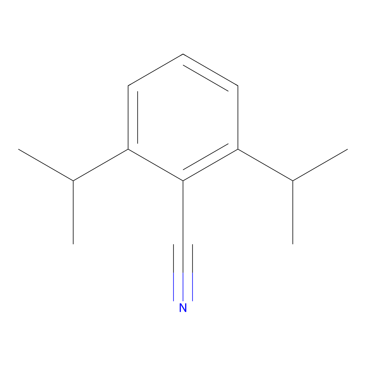 2,6-Diisopropylbenzonitrile molecular structure, CAS 154079-07-9