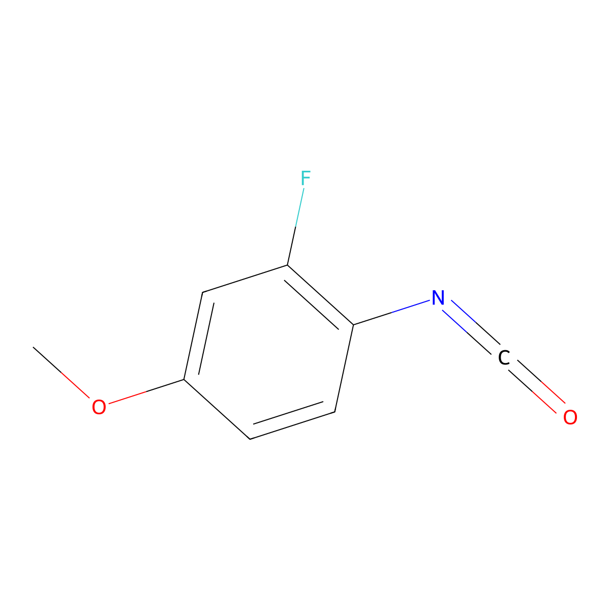 2-Fluoro-1-isocyanato-4-methoxybenzene molecular structure, CAS 154079-91-1