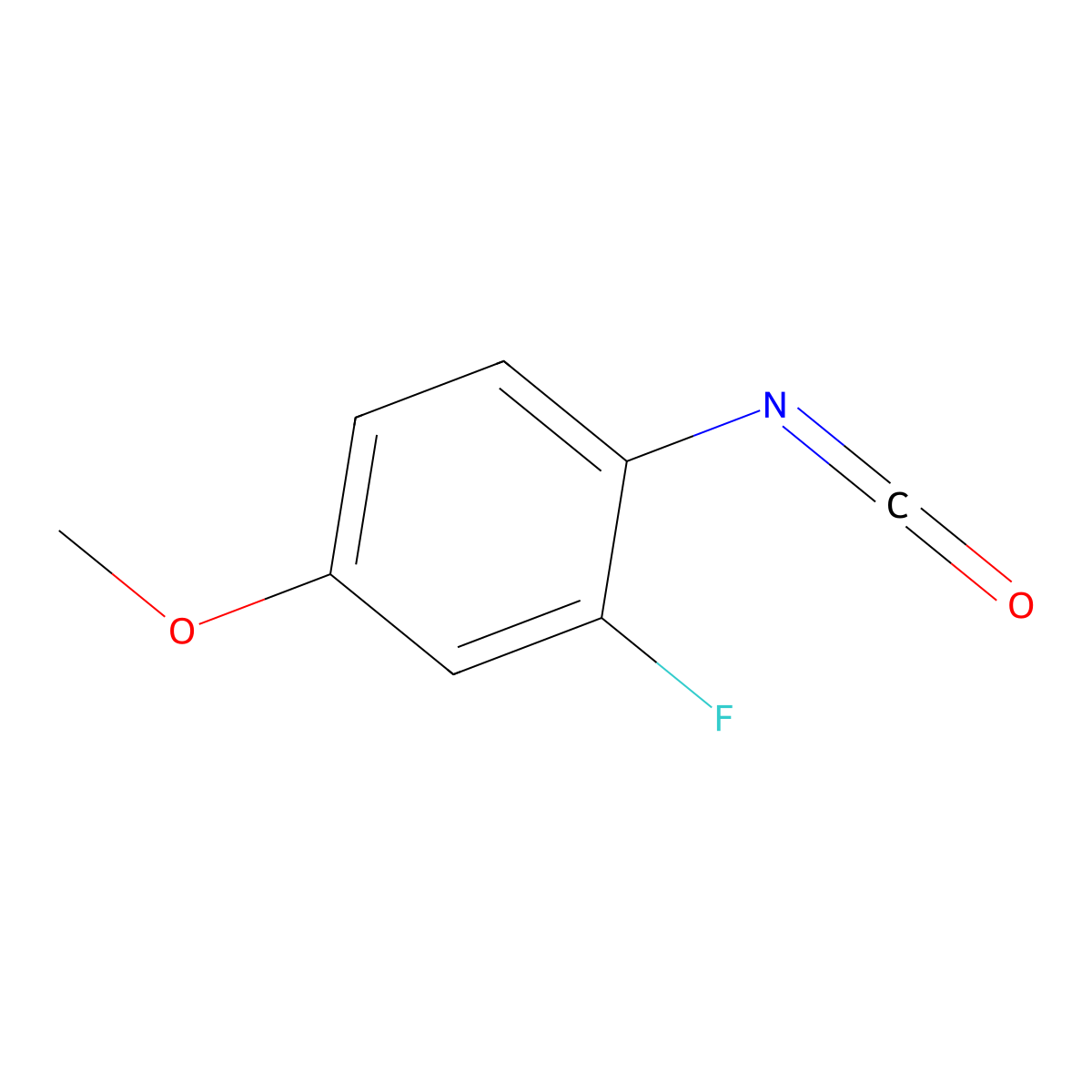 2-Fluoro-1-isocyanato-4-methoxybenzene molecular structure, CAS 154079-91-1