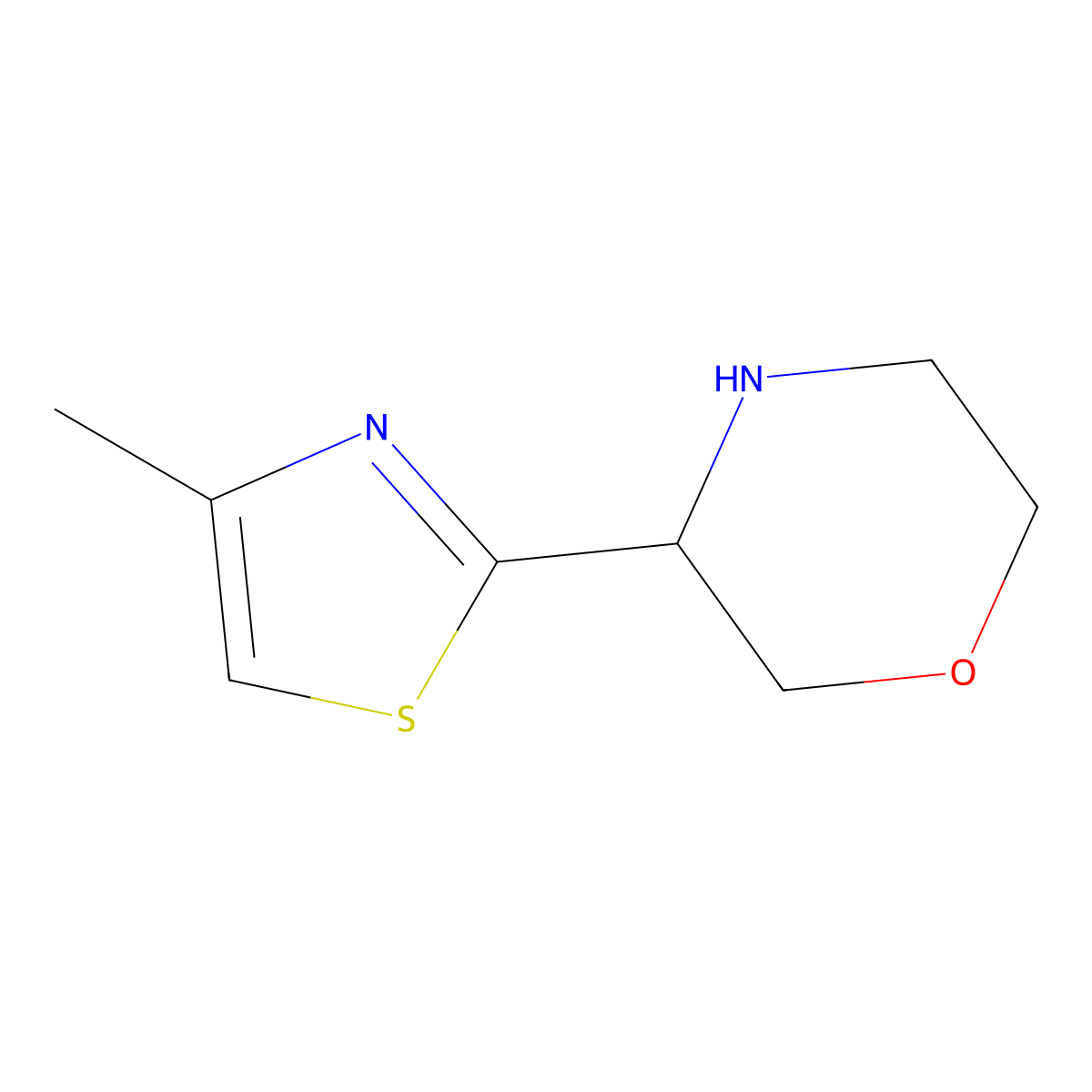 3-(4-Methyl-1,3-thiazol-2-yl)morpholine molecular structure, CAS 1540791-45-4