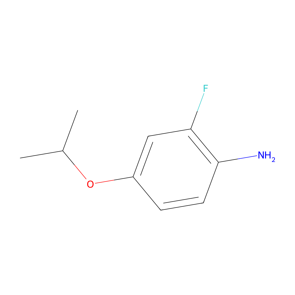 2-Fluoro-4-isopropoxyaniline molecular structure, CAS 154080-04-3