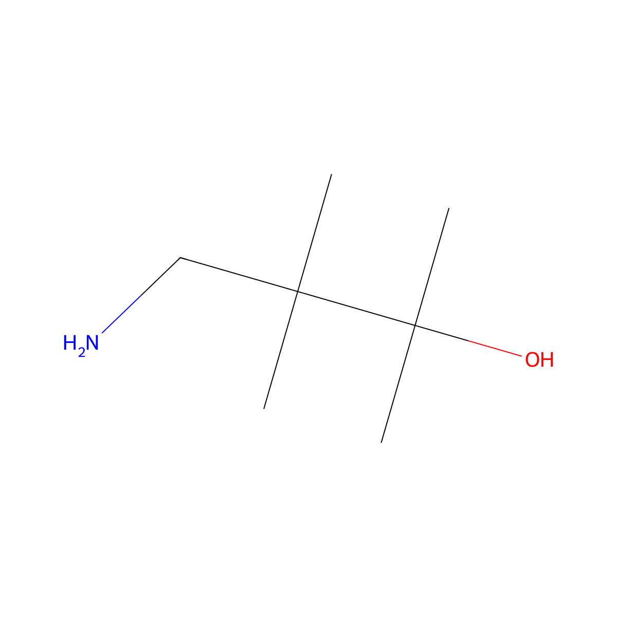 4-Amino-2,3,3-trimethylbutan-2-ol molecular structure, CAS 1540802-12-7