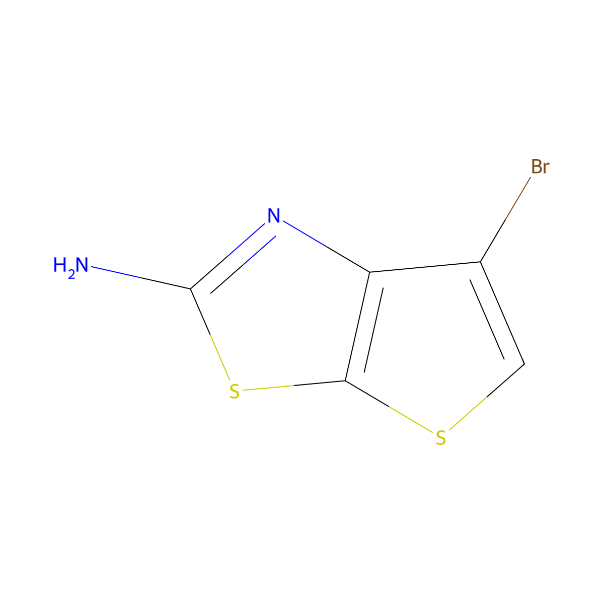 6-Bromothieno[3,2-d][1,3]thiazol-2-amine molecular structure, CAS 1540809-54-8