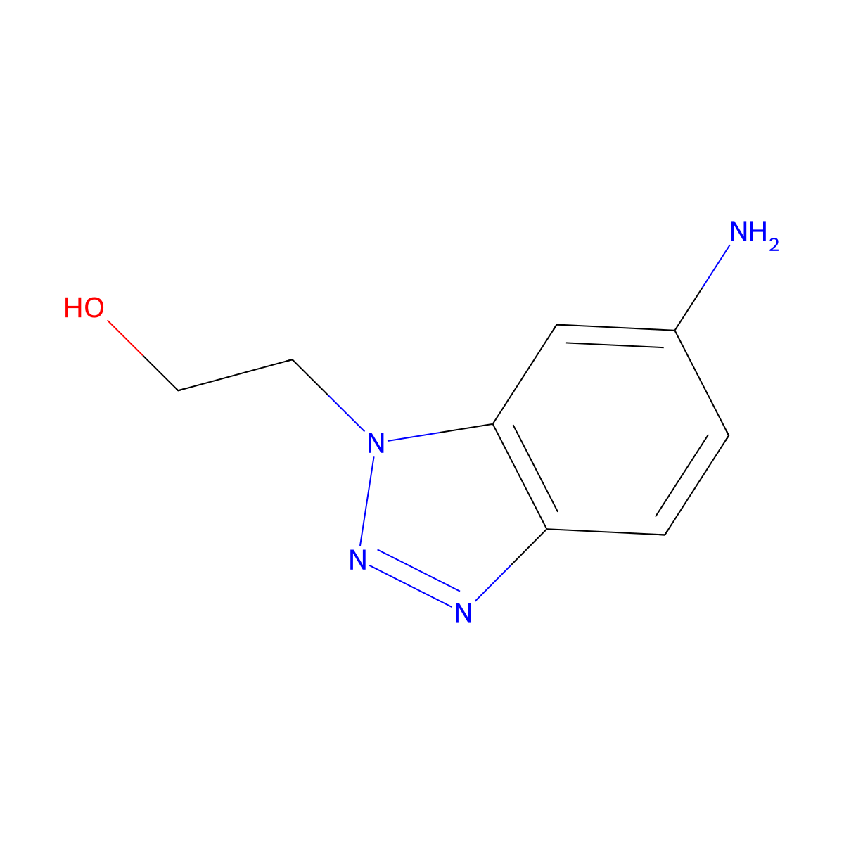 2-(6-amino-1H-1,2,3-benzotriazol-1-yl)ethan-1-ol molecular structure, CAS 1540819-71-3