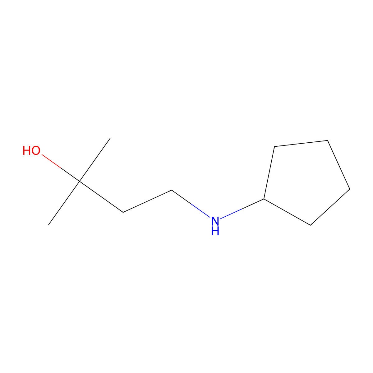 4-(Cyclopentylamino)-2-methylbutan-2-ol molecular structure, CAS 1540819-93-9