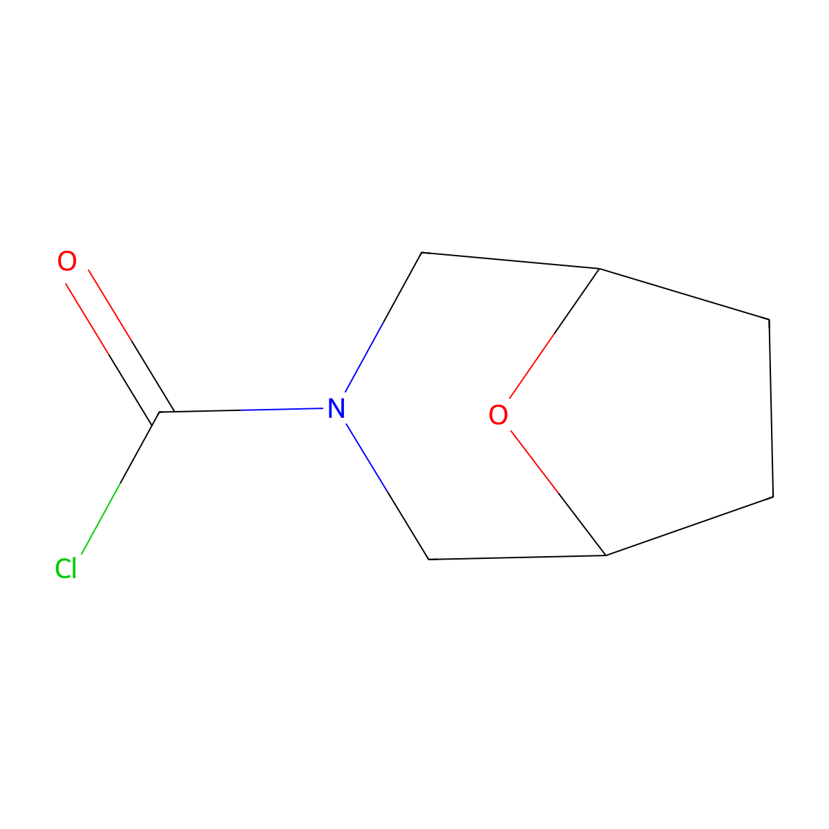 8-Oxa-3-azabicyclo[3.2.1]octane-3-carbonyl chloride molecular structure, CAS 1540821-88-2