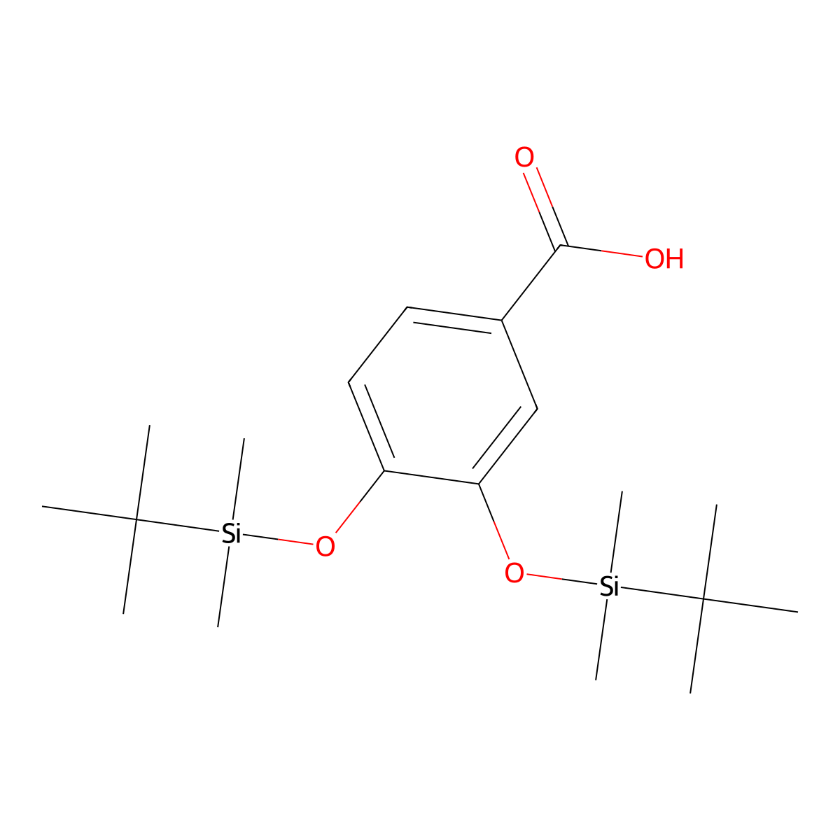 3,4-Bis((tert-butyldimethylsilyl)oxy)benzoic acid molecular structure, CAS 154083-18-8