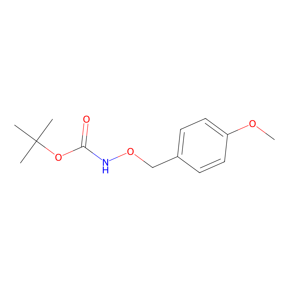 Carbamic acid, [(4-methoxyphenyl)methoxy]-, 1,1-dimethylethyl ester molecular structure, CAS 154083-67-7