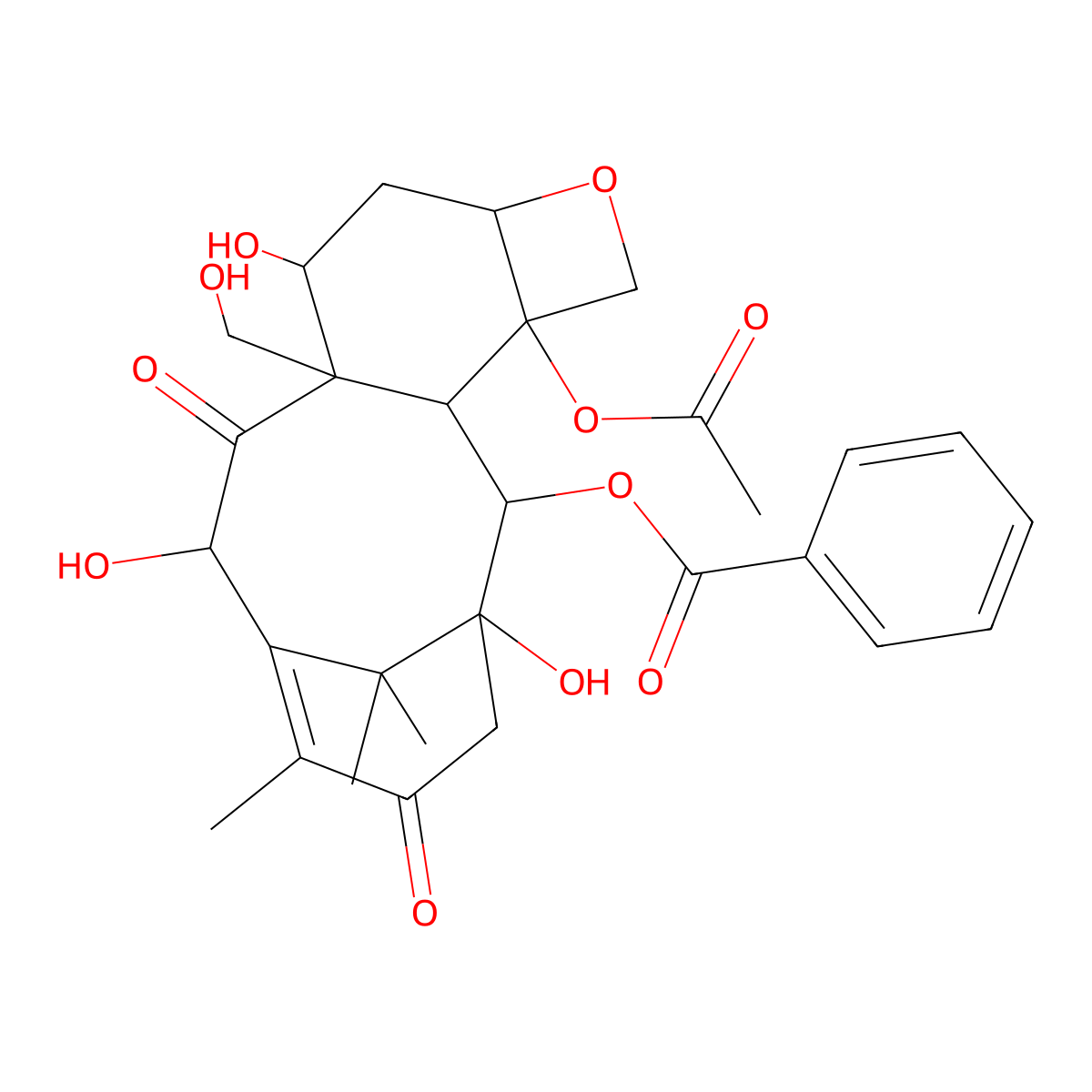 19-Hydroxy-10-deacetylbaccatinIII molecular structure, CAS 154083-99-5
