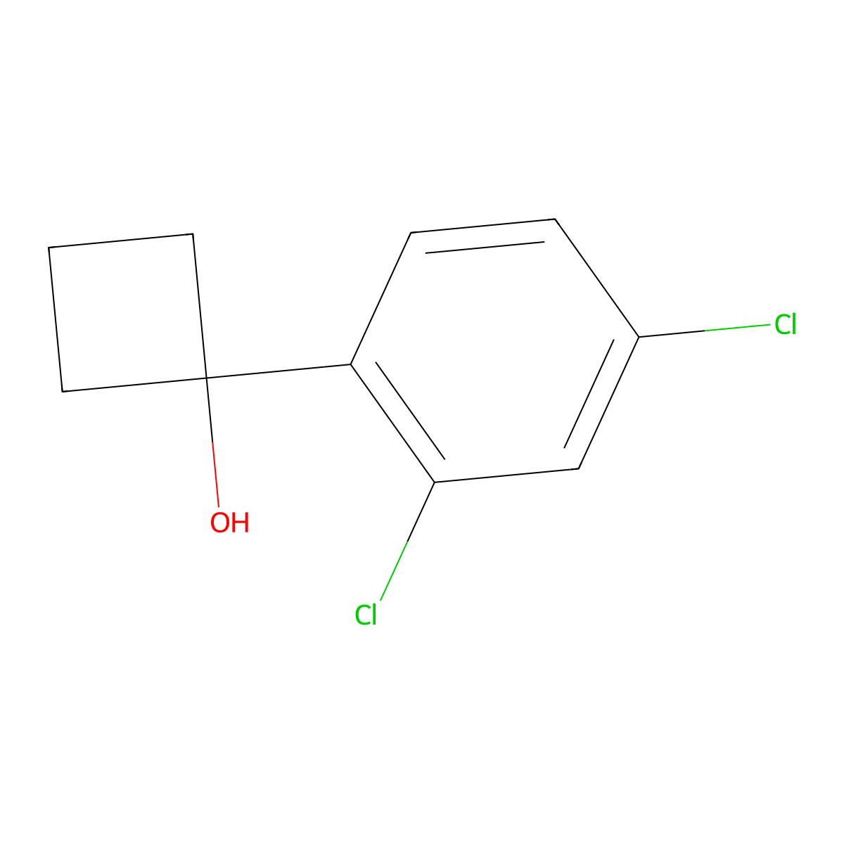 1-(2,4-Dichlorophenyl)cyclobutanol molecular structure, CAS 1540838-46-7