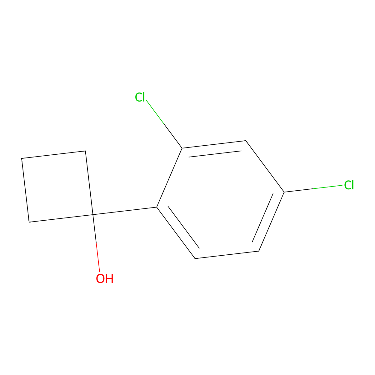 1-(2,4-Dichlorophenyl)cyclobutanol molecular structure, CAS 1540838-46-7