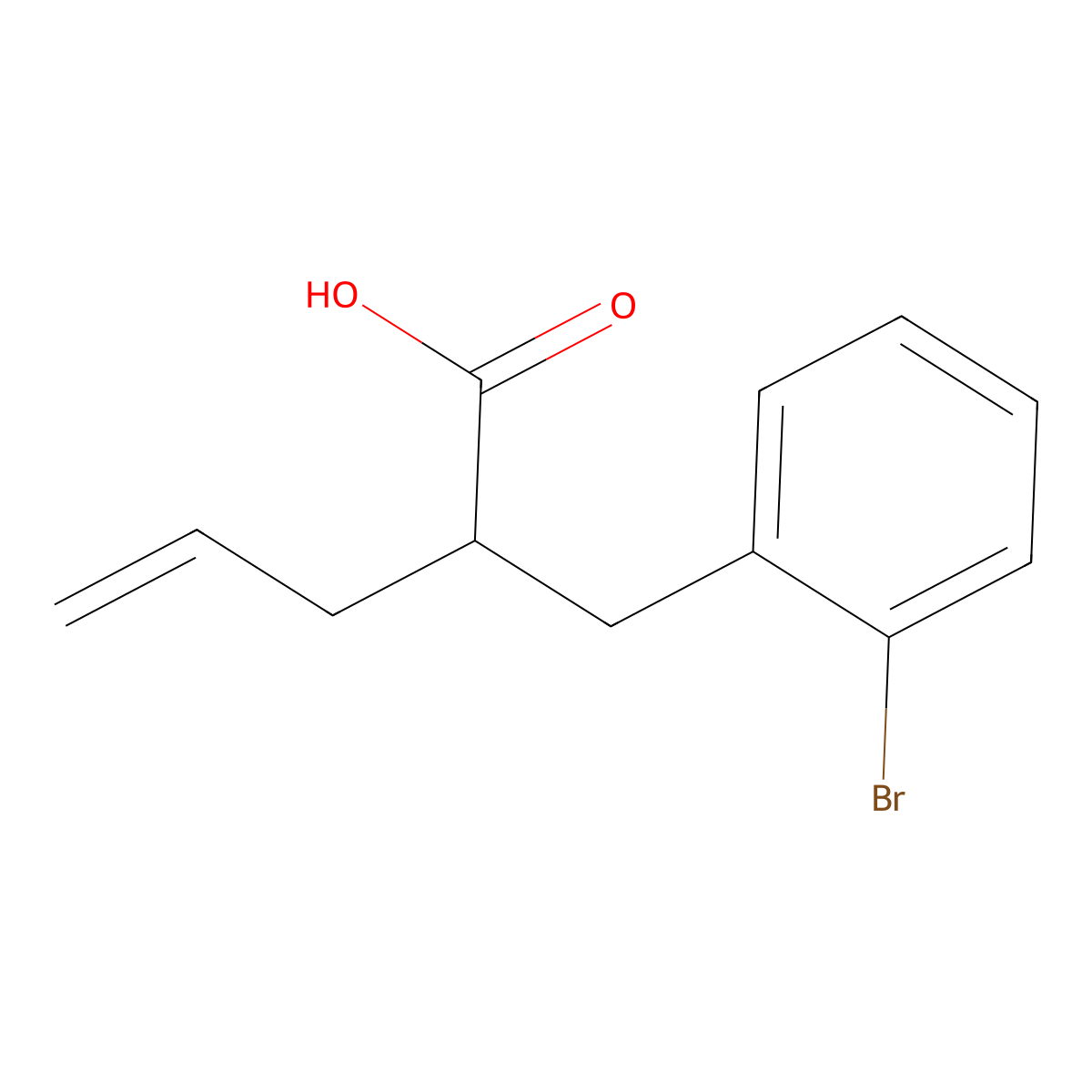 2-(2-Bromobenzyl)pent-4-enoic acid molecular structure, CAS 1540847-83-3