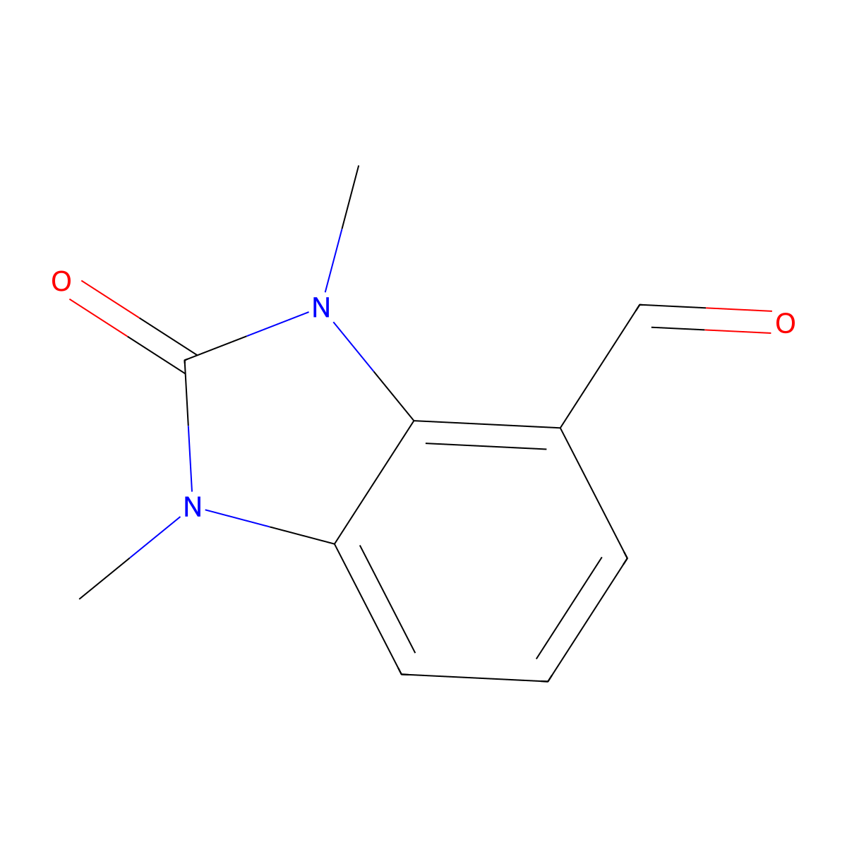 1,3-dimethyl-2-oxo-2,3-dihydro-1H-1,3-benzodiazole-4-carbaldehyde molecular structure, CAS 1540853-25-5