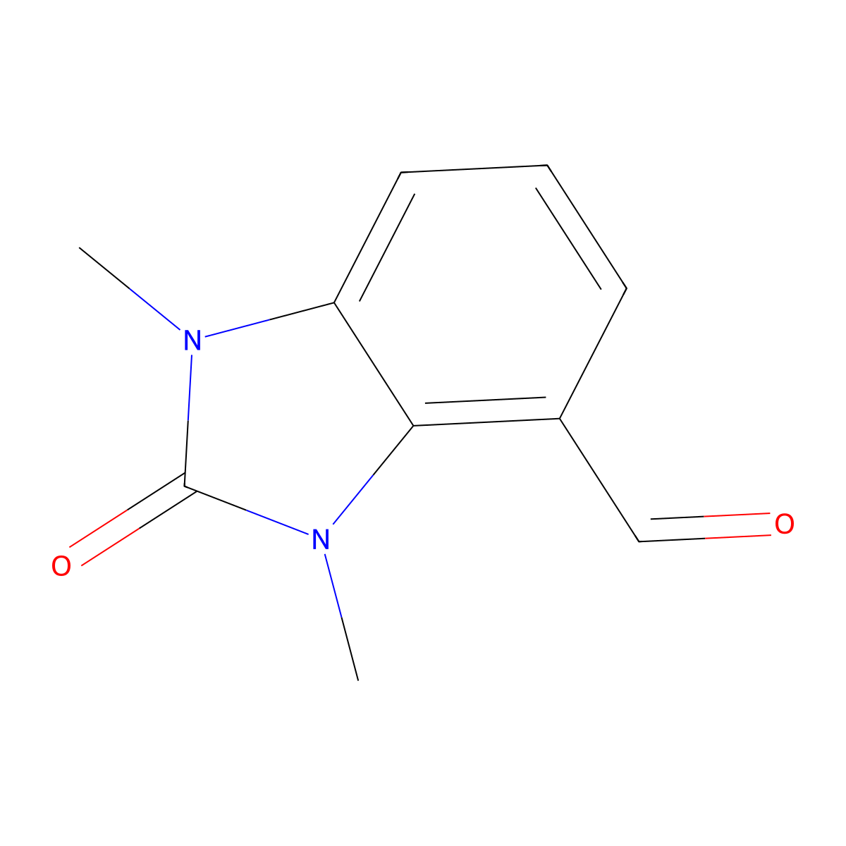 1,3-dimethyl-2-oxo-2,3-dihydro-1H-1,3-benzodiazole-4-carbaldehyde molecular structure, CAS 1540853-25-5