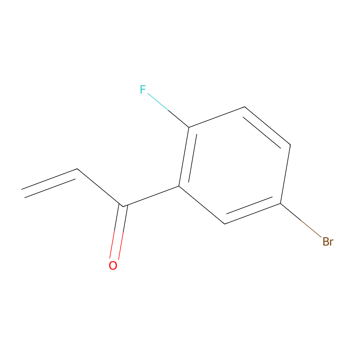 1-(5-Bromo-2-fluorophenyl)prop-2-en-1-one molecular structure, CAS 1540860-70-5