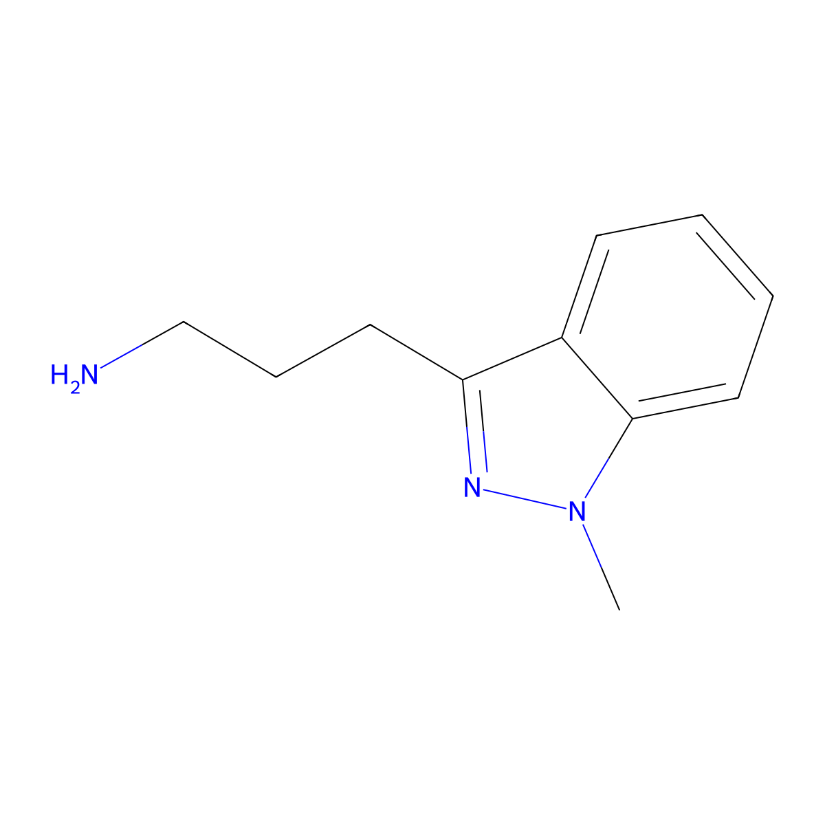 3-(1-Methyl-1h-indazol-3-yl)propan-1-amine molecular structure, CAS 1540863-36-2