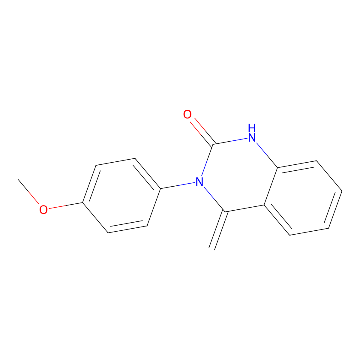 3-(4-methoxyphenyl)-4-methylidene-1H-quinazolin-2-one molecular structure, CAS 154088-96-7