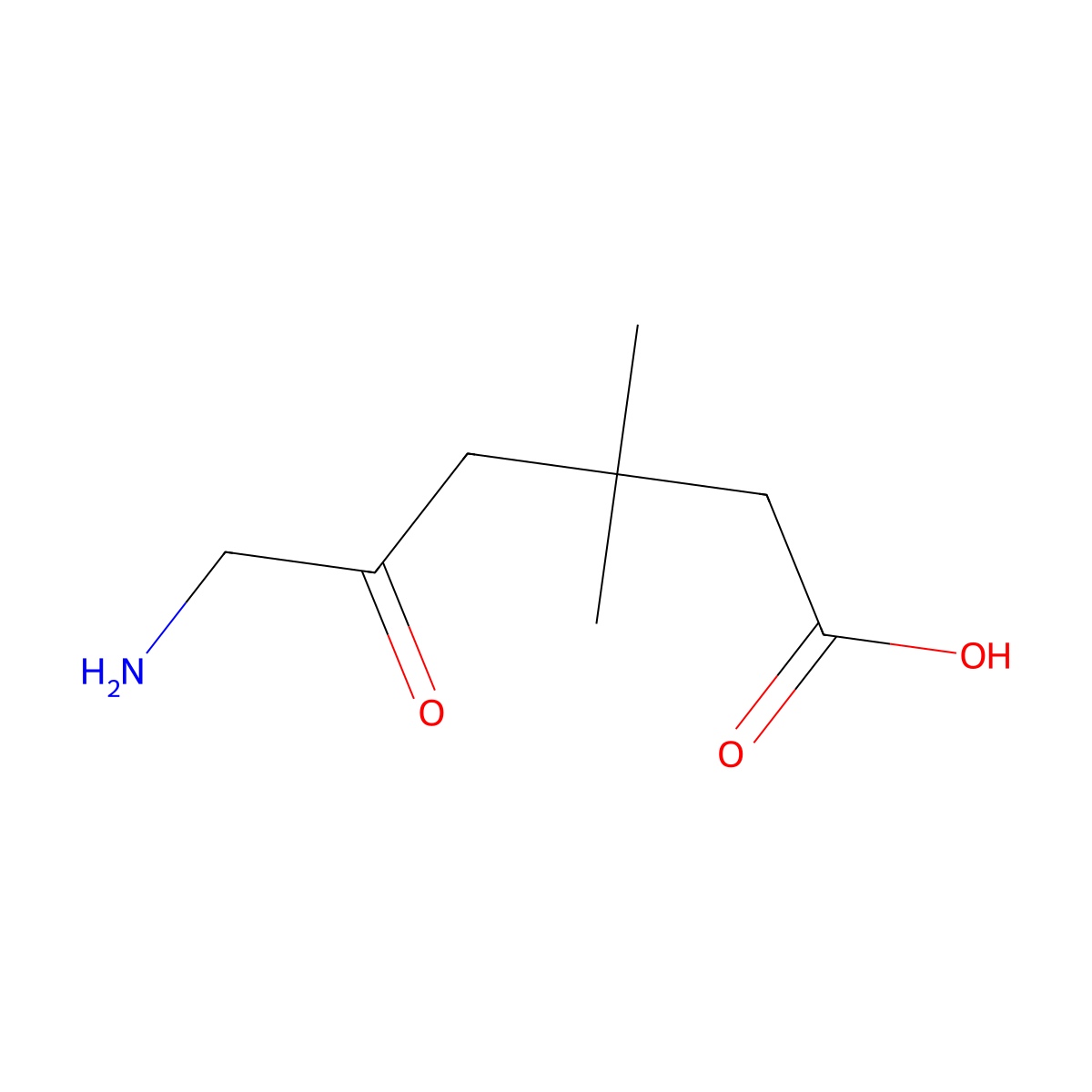 6-Amino-3,3-dimethyl-5-oxohexanoic acid molecular structure, CAS 1540883-06-4
