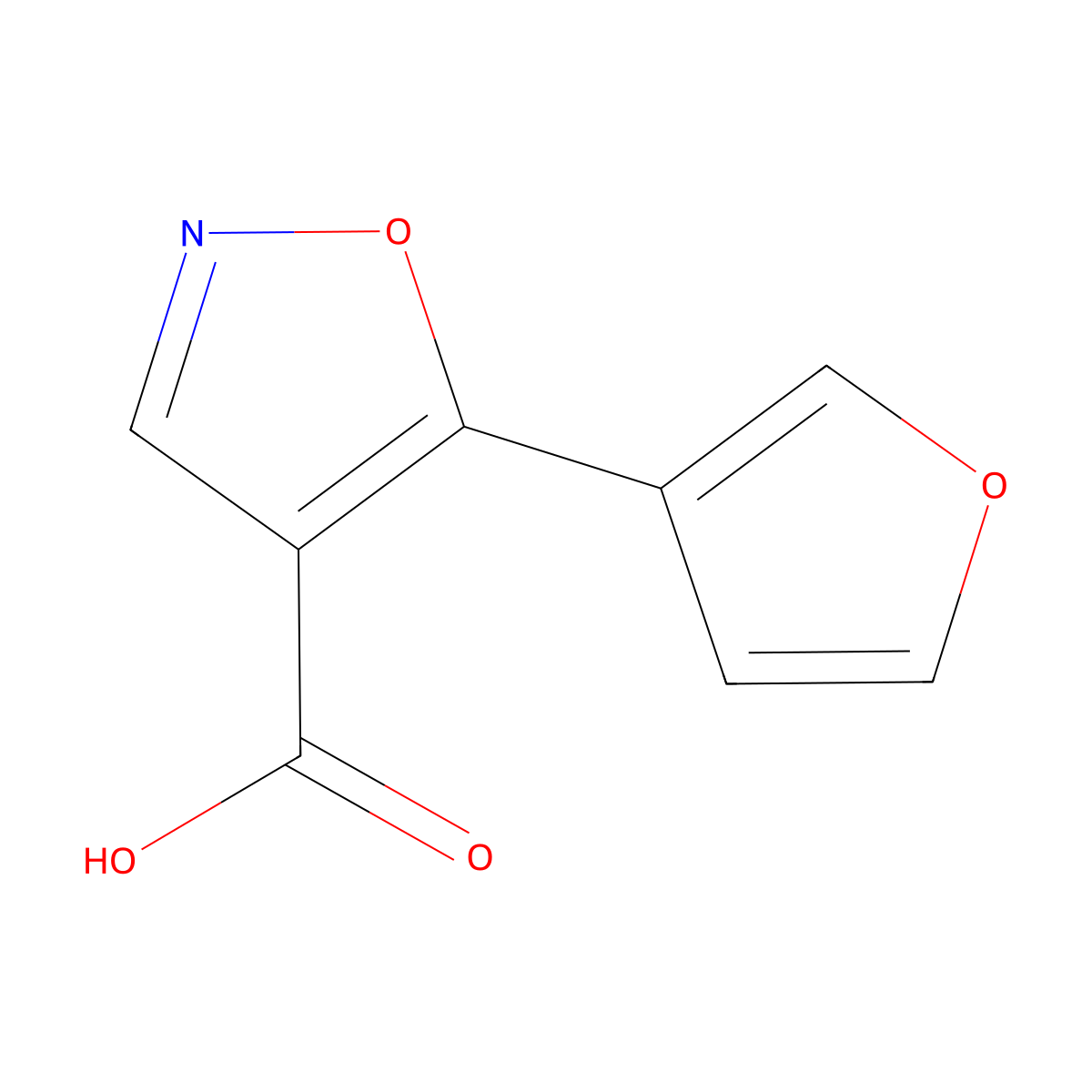 5-(Furan-3-yl)-1,2-oxazole-4-carboxylic acid molecular structure, CAS 1540898-58-5