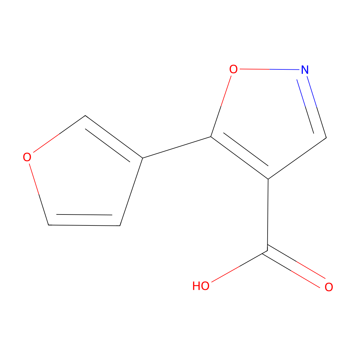 5-(Furan-3-yl)-1,2-oxazole-4-carboxylic acid molecular structure, CAS 1540898-58-5
